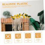 6 STK Simulation Zitronenrattan Sommerliche Haustürdekoration Frühling Künstliche Fruchtgirlande Künstliche Zitronengirlande Gelbe Zitronengirlande Künstliche Zweige Plastik Y