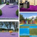 Kunstrasen-Gartenrasenmatte, Ersatz-Kunstrasen, synthetischer Astroturf-Teppich, 118 (Zoll), hohe Fußmatte aus natürlichem Kunstrasen mit Drainagelöchern (lila, 19685 x 4331 Zol