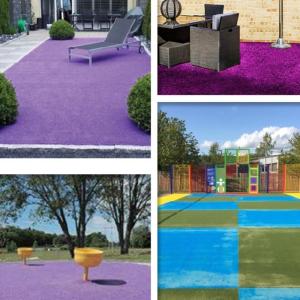 Kunstrasen-Gartenrasenmatte, Ersatz für Kunstrasen, synthetischer Astroturf-Teppich, 118 Zoll, hohe Fußmatte aus natürlichem Kunstrasen mit Drainagelöchern (lila, 8 x 11 m)