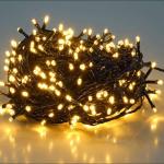 Lichtsnoer voor Kerstmis, 15 m, 220 leds, decoratie, 31 V, kerstverlichting voor buiten, met 8 modi en geheugenfunctie, warm wit