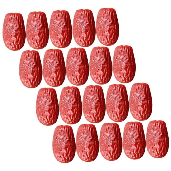 3 Sätze Simulierte Jujube Gefälschte Walnuss Lebensechte Nussdekoration Vorgeben, Obst Zu Spielen Naturgetreue Fruchtdekoration Simulationsdatum Falsches Datum PVC 30 Stück * 3