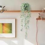 Hangende Planten Kunstmatige Decor Nep Ingemaakte Hangende Wijnstokken Levensecht Groen voor Nieuwe Woondecoratie 2 STKS Lichtgroen