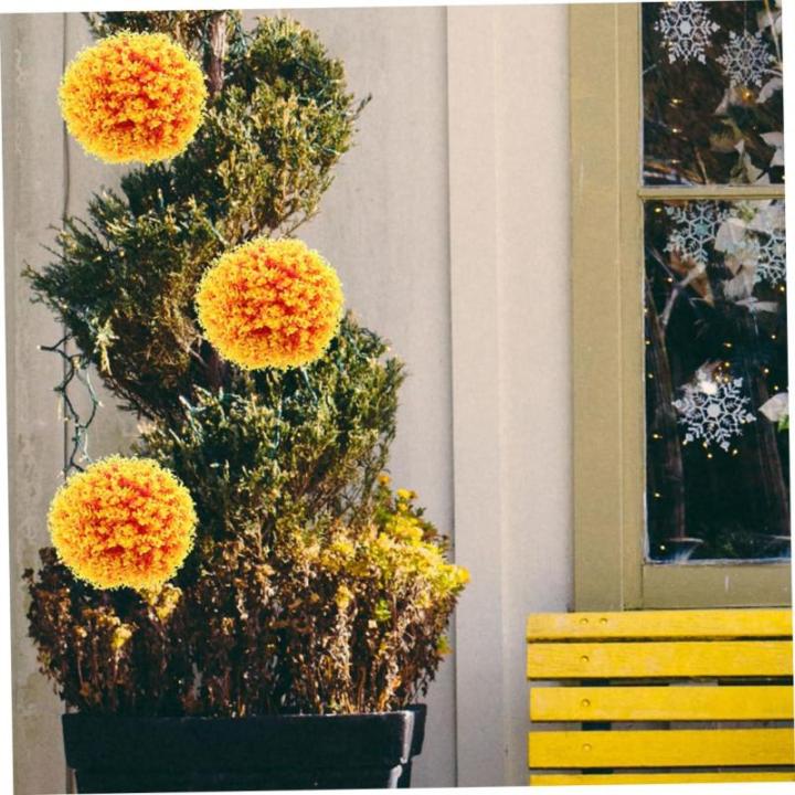 4 Stück Eukalyptus-grasball Dekorative Kugeln Mit Grünem Blatt Grüne Kugeln Dekor Topiary-pflanzenkugeln Gefälschte Pflanzenkugeln Topiary-Kugeln Künstliche Pflanzen Plastik O
