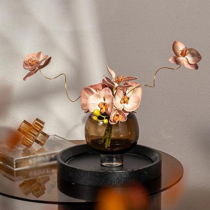 Kunstblumen Künstliche Blumen – Glas und Silikon, Elegantes Herzstück für Esstische, Büros und Hochzeiten – vielseitiges Design für jeden Anlass