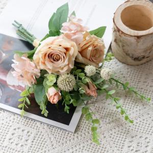 Kunstbloemen, rozen, roze roos, kunstbloemen, zijden bloemen, boeket, boeket voor huis, keuken, tafel, centerpieces, bruiloft, arrangenment, binnen en buiten, decoratie