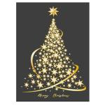 Kerst Venster Klings Gouden Kerstboom Raamklemmen Stickers voor Glas DIY Statische Muur Venster Deur Muurschildering Stickers voor Home Shop Venster Glas Display Decoraties