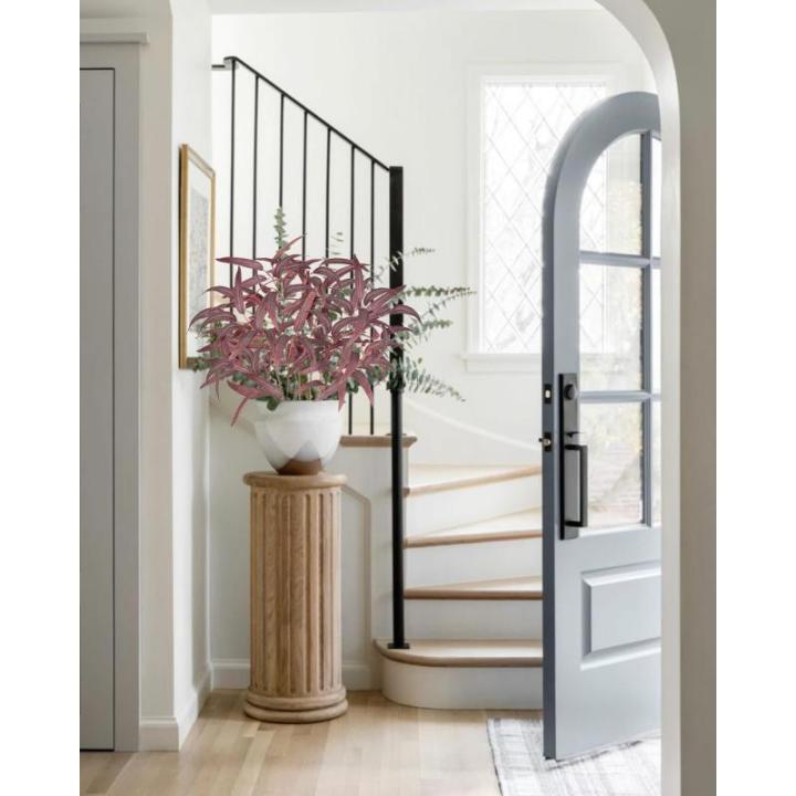 Künstliche Eukalyptusstiele, 86 cm langer Stiel mit rosig-braunen Eukalyptusblättern, künstliche Seiden-Eukalyptuszweige, künstliches Grün für Blumenarrangement, Zuhause, Bü