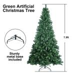 7,5 Fuß künstlicher Weihnachtsbaum mit 1480 PVC-Zweigen, Stabiler Metallständer, schneller Aufbau, automatisches Spreiz- und Schließdesign für einfache Weihnachtsdekoration (1
