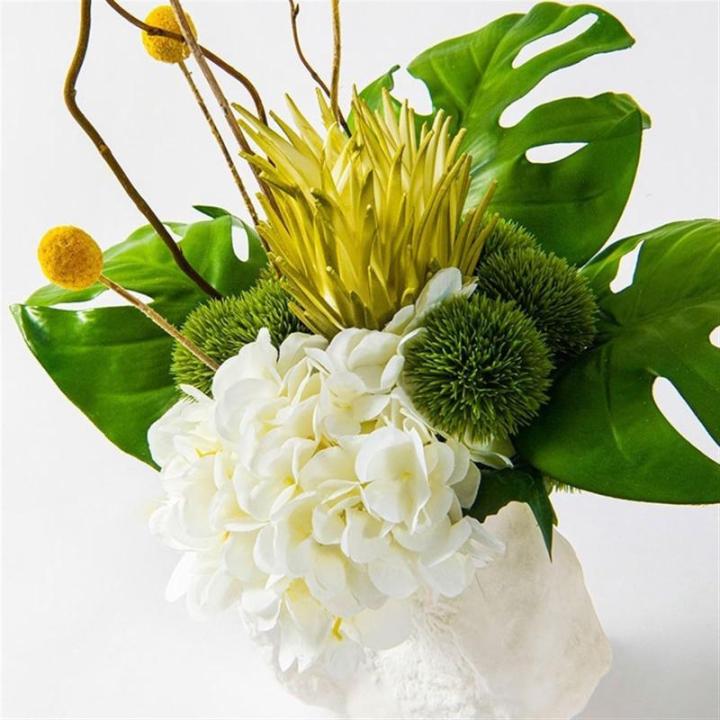Kunstblumen Vintage-Blumenarrangements – hochsimulierte künstliche Blumen in handgefertigter Keramikvase, elegant für Wohnzimmer für jeden Anlass