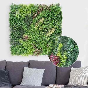 Urban Jungle wand, 100 x 100 cm, groening, voor binnen en buiten, uv-bestendig, onderhoudsvriendelijk en duurzaam, verticale tuin voor een gezellige sfeer en een fris design
