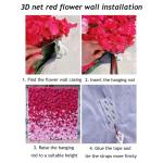 Blaue Simulierte Hochzeitsblumenwand, Blumenarrangement, Blumen-Wandpaneel-Set, Künstliche Wand, Blumen-Hintergrund, 3D-Seide, Hortensie, Rose, Blumenpaneel Für Fotohintergrund, 