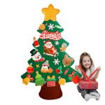 Filz-Weihnachtsbaum für Kinder,Filzbaum für Kinder zum Dekorieren - Weihnachtsbaum handgefertigte Lieferungen abnehmbare Ornamente - Kinder-Weihnachtsbaum, Weihnachtsbaum-Wandauf
