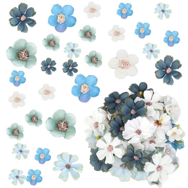80 stuks , kunstmadeliefjes, 2 maten , mini- voor bruiloft, thuis, doe-het-zelf scrapbook-slinger, feestdecoratie (7 kleuren