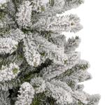 Tannenbaum Kunstbaum mit PVC-Spitzen, Weihnachtsdeko Dekobaum für Innen Außen Künstlicher Weihnachtsbaum Klappbar Beschneit 210 cm