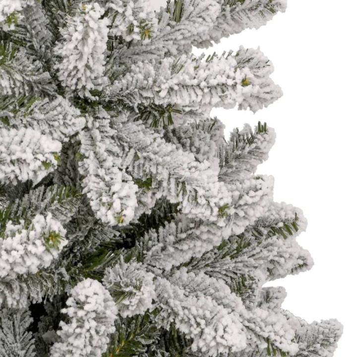 Tannenbaum Kunstbaum mit PVC-Spitzen, Weihnachtsdeko Dekobaum für Innen Außen Künstlicher Weihnachtsbaum Klappbar Beschneit 210 cm