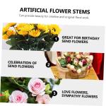 200 STK Rosenstiel künstliche blüten Artificial Garden Decoration Geschenkideen künstlicher Eukalyptus hojas künstliche Rosen Blumenstieldraht simulierte Blumenstiele Draht.