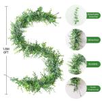 3Pcs Kunstmatige Eucalyptus Garland Wijnstokken 6FT Kunstmatige Opknoping Planten Faux Eucalyptus Bladeren Zijde planten kunstmatige groen slinger voor Bruiloft Party Home Decor