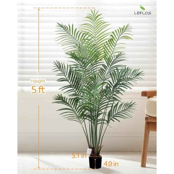 165cm künstliche Dypsis Lutescens Palme, Pflanze nur für den Innenbereich mit 15 abnehmbaren Stämmen, deko für Büro, Laden, Wohnung und Party