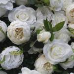 Weiße Pfingstrosen-Blumenwand, Kunstblumen-Hintergrundwand, Blumenarrangement-Blumen-Wandpaneel-Set, Seiden-Hortensie-Rosen-Blumenpaneel Für Fotohintergrund, Home-Party, Hochzeit