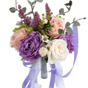 Europäischer künstlicher Rosenblumenstrauß, Simulation koreanischer Hochzeitsstrauß für Valentinstag, Hochzeit, Brautfotografie