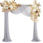 2 stuks bruiloftsboogbloemen, kunstbloemenarrangement, kunstbloemen-wagset, welkomstborden, bloemendecoraties voor bruiloftsdecoratie, ceremonie en (#2)