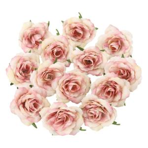 Künstliches Blumenarrangement,Künstlicher Blumens 30 stücke Echt Aussehende Schaum Gefälschte Rosen mit Stielen for DIY Hochzeit Bouquet Handwerk Party Valentinstag(Peach)