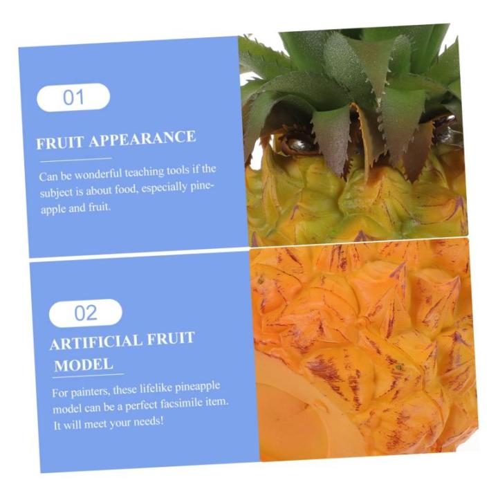 3St simulierte Ananas-Ornamente Ananas-Statue gefälschte Äpfel Ananas-Kunststoffmodell Ananas Schaufensterdekoration Obst Modelle künstliche Ananas Fake-Ananas-Modell-Dekor Pu
