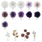 Kunstbloemen combo paarse bloemen mix zijden bloemen kunstrozen met stelen voor bruiloft bruidsboeketten, tafeldecoratie, babyshower, bloemstuk, woondecoraties