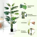 Monstera Monstera, 180 cm, ziet eruit als echt, Monstera decoratieve kunstplant voor thuis, woonkamer, slaapkamer, kantoor, tuin