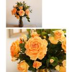 Kunstblumen Künstliches Rosenblumen-Set – lebensechte Kunstblumen in eleganten Vasen für Wohnzimmer-, Hochzeits- und Bürodekoration für jeden Anlass