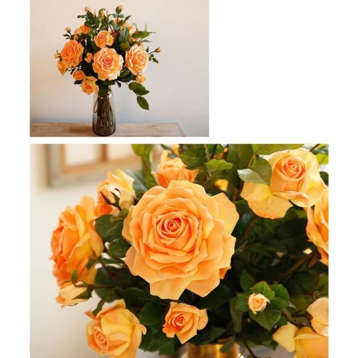 Kunstblumen Künstliches Rosenblumen-Set – lebensechte Kunstblumen in eleganten Vasen für Wohnzimmer-, Hochzeits- und Bürodekoration für jeden Anlass