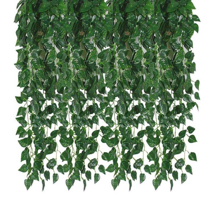 Kunstklimopslinger, 84 poten, 12 strengen, bladeren, wijnstokken, groene planten, slinger, ophanging, , canvas, achtergrond, bruiloft, boog, muur, jungle, tafel, feest, decoratie,