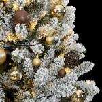 Künstlicher Weihnachtsbaum Klappbar Christbaum Kunstbaum Weihnachten Künstlicher Weihnachtsbaum Dekobaum Tannenbaum für Weihnachten Dekoration 300 LEDs & Kugeln 240 cm Grün und