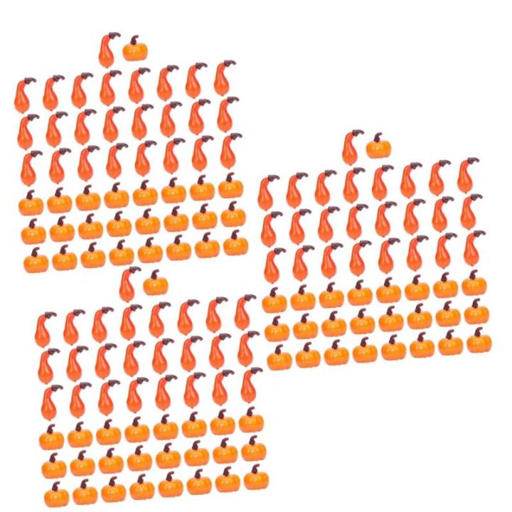 150 STK Kürbis-Ornamente lebendige Kürbisdekore Kürbis ernten herbstdeko Halloween orangefarbenes Fruchtdekor orangefarbene Verzierungen Thanksgiving Day Kürbisse Modell