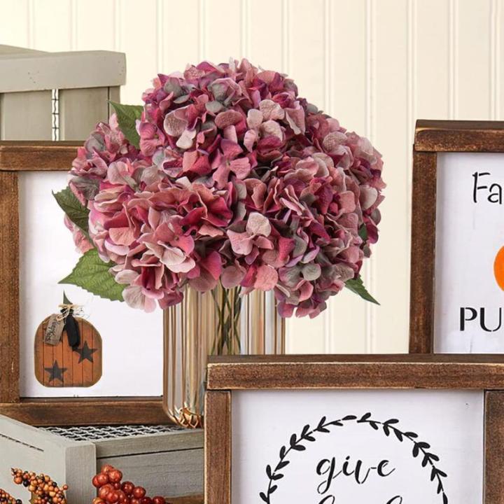 2 stuks kunsthortensia's, Ø 19 cm, kunstbloemen, hortensia, als echt voor bruidsboeketten, huis, kantoor, hotel, feestdecoratie, middenstukken, bloemstukken