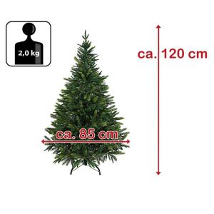 Kerstboom Luxe 120 cm medium groen/douglas Kunstkerstboom PE/PVC Mix Kunstmatige Dennenboom