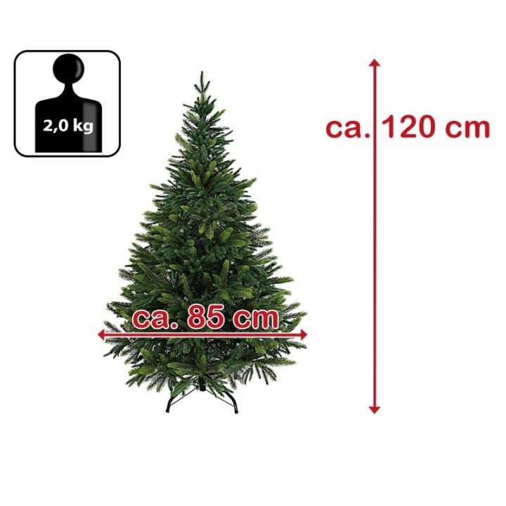 Kerstboom Luxe 120 cm medium groen/douglas Kunstkerstboom PE/PVC Mix Kunstmatige Dennenboom