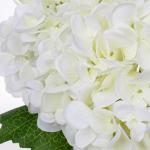 met 4 hortensia's in glazen vaas, kunstmatige hortensia, 3D-print, echt aanvoelend, ziet eruit als echte hortensia, voor bruiloft, thuis, hotel, feest, bloemenarrangement