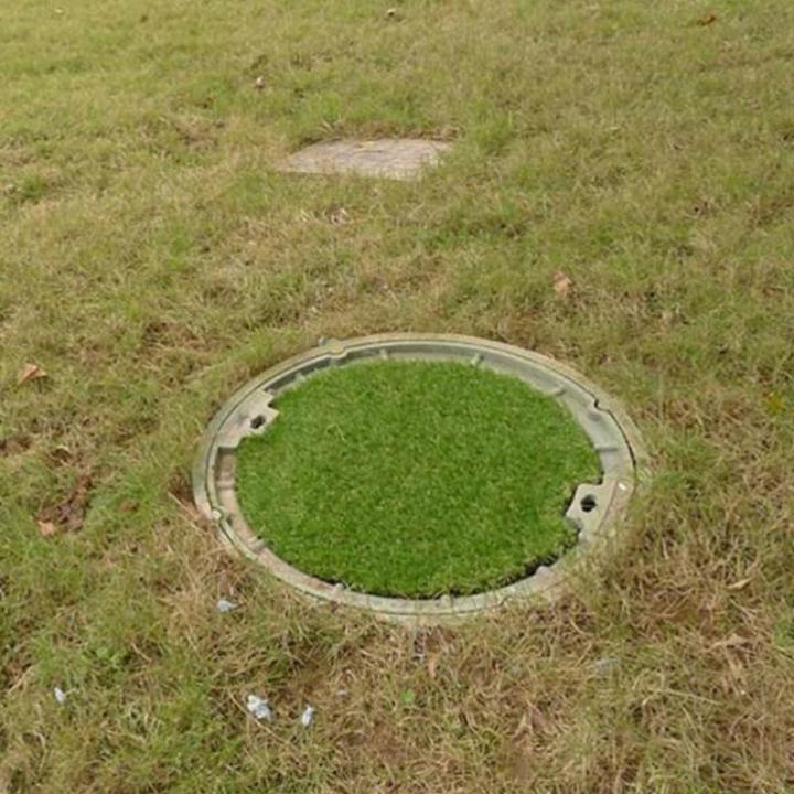 Schachtdeksel Decoratie Gazon Pluizig Rond Tapijt Placemat Van Kunstgras Rond Kunstgras Kunstgras Placemats Kunstgras Kunststof Ronde Mat