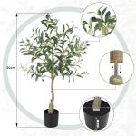 Olijfboom, kunstplant, 90 cm, grote kunstolijfboom, kunstboom, ziet eruit als echt voor woonkamer, slaapkamer, kantoor, decoratie