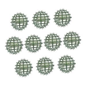 10 stuks Plastic Bloemen Bal Stand Wanden Kamerplant Plank Groen Kogel Frame Tuin Trellis Kunstmatige Vorm Snijbal Vormgeving Houten Bruiloft Plastic Dispenser Cirkel