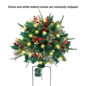 Kunstkerstboom met verlichting en decoratie, kunstkerstboom verlicht buiten, kerstdecoratie, boom, kunstkerstboom met 8 lichtmodi, kerstboom voor binnen en buiten