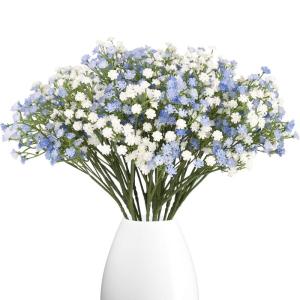 Gypsophila , 10 stuks, Gypsophila , Gypsophila, namaakbloemen, boeketten voor bruiloft, bruid, feest, woondecoratie (blauw en wit)