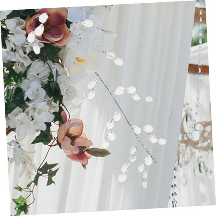 4 Stück Künstliche Blumenrebe Zuhause Hochzeit Party Acryl Rebe Perlenblume Hochzeit Blumenhandwerk Acryl Zweig Acryl Blumendekoration