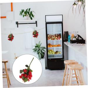 3 Stück Simulierte Obstspieße Realistischer Obstkorb Künstliche Beeren Erdbeeren Realistische Früchte Dekor Künstliche Früchte Ornamente Mini Kunstpflanzen Gefälschte