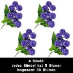 Fake Flowers 36 Stück Künstliche Hortensienblüten Real Touch Künstlich Blumen wie Echte Hortensien für Hochzeit Zuhause Hotel Party Blumenarrangement 0505