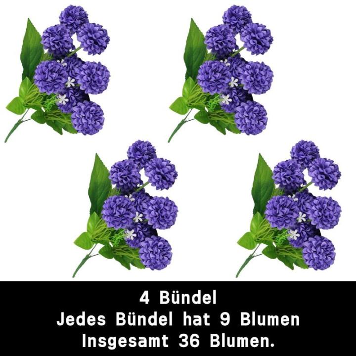 Fake Flowers 36 Stück Künstliche Hortensienblüten Real Touch Künstlich Blumen wie Echte Hortensien für Hochzeit Zuhause Hotel Party Blumenarrangement 0505