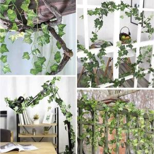 Ivy kunstmatige klimop slinger wanddecoratie 19732, grootte: 12,6 m