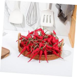 35 STK Chili-Pfeffer-Modelldekoration Künstlicher hängender Pfeffer künstlicher roter Pfeffer wandverkleidung Wand polsterung Pflanzen Wassertisch Spielzeug Fenster-Chili-Anhän