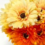 4 bundels van 20 hoofden kunstmatige madeliefjes bloemen, 2 kleuren zijden gerbera madeliefjes bloemen realistische kunstbloem voor thuiskantoor feest bruiloft middelpunt decoratie